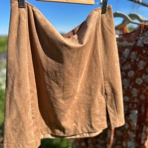 Anthropologie Maeve Camel Suede Skirt